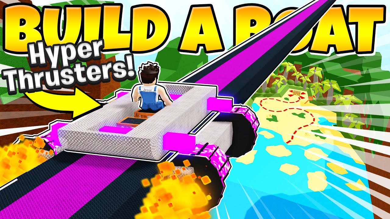 I Built a HYPER THRUSTER ZIPLINE TO THE END In Build a Boat!