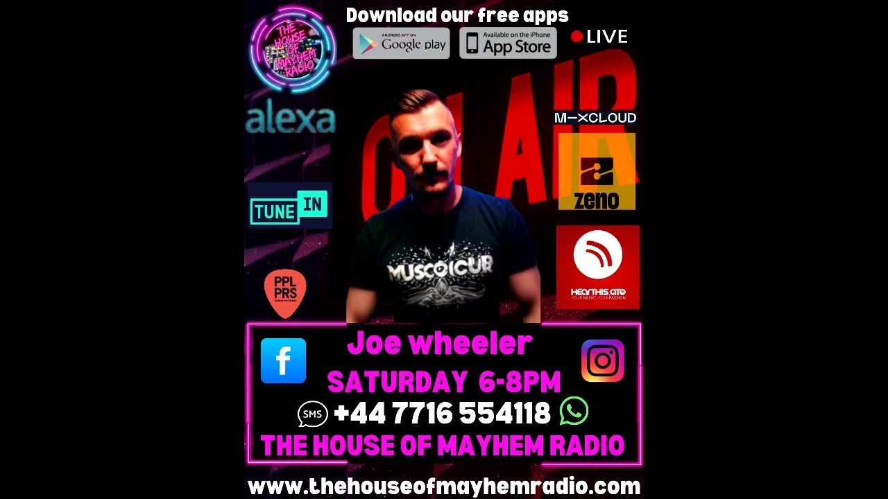 Joe Wheeler on The House of Mayhem Radio - 7th Feb 2026 (Sozzled Saturday Sessions)