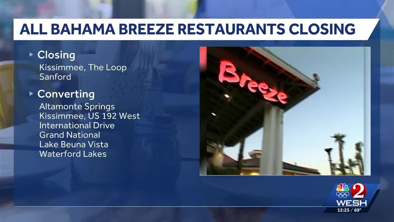 Bahama Breeze restaurants to close permanently, company says