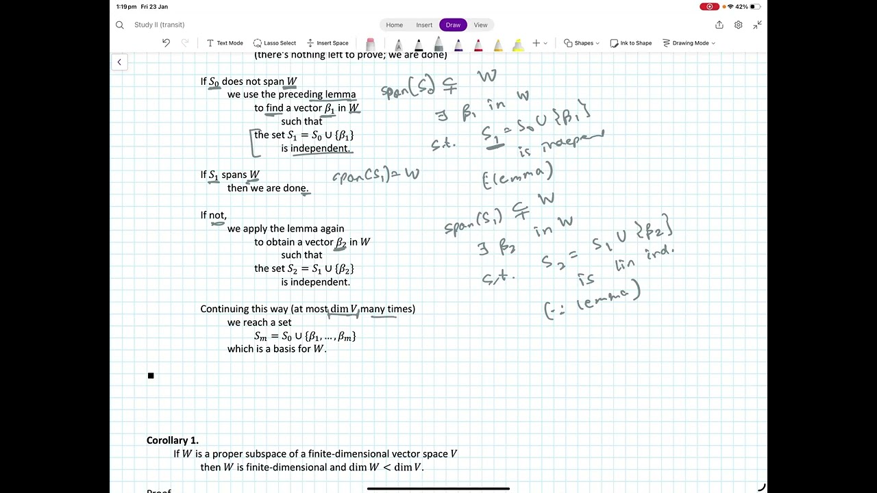 Linear Algebra, Lecture 7' (pre-recorded)
