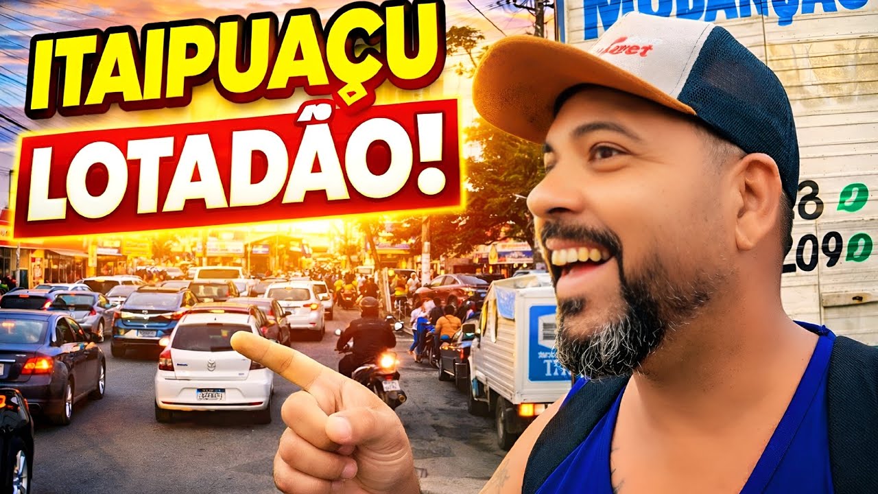 Itaipuaçu: Final de tarde com centro completamente LOTADO