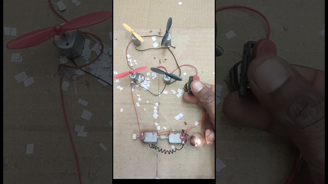 powered transfer and generate amazing science project with funny project_Dc Motor