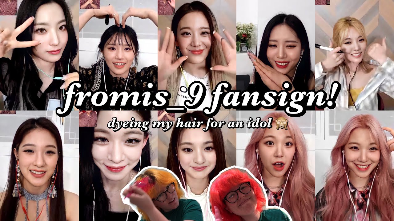 i dyed my hair pink for jiheon! ☆ fromis_9 fansign call experience!
