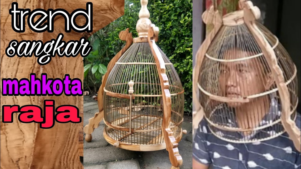 sangkar jati mahkota raja || king crown teak cage
