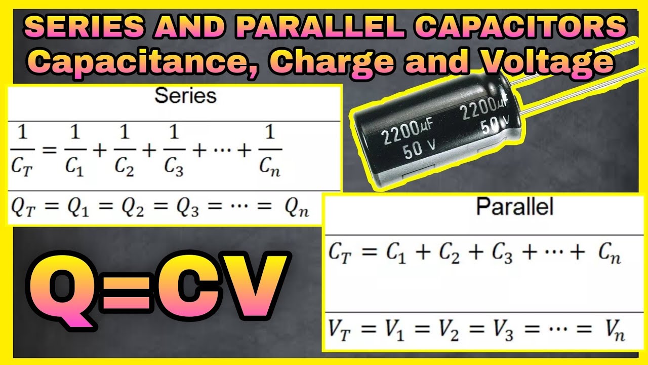 PHYSICS | SERIES & PARALLEL CAPACITORS | Capacitance, Charge and Voltage | TAGALOG-ENGLISH