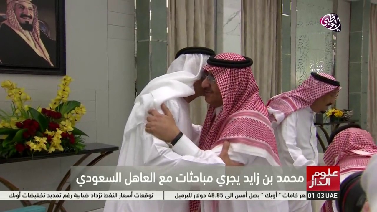 محمد بن زايد يجري مباحثات مع العاهل السعودي