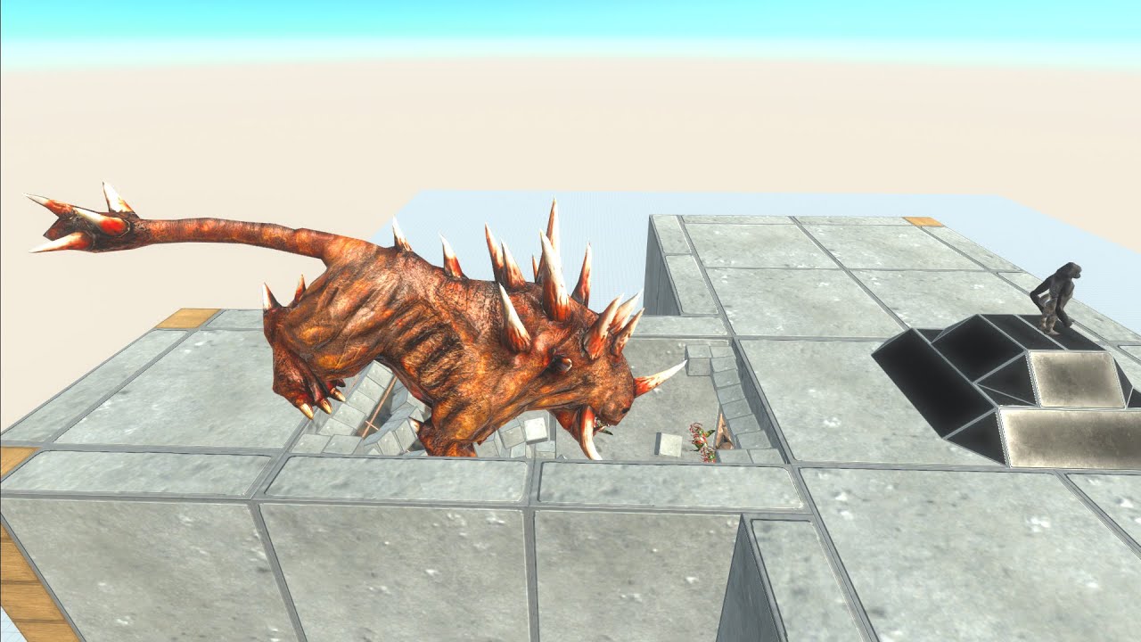 Animal Revolt Battle Simulator - All Animal Can cross the pit of death ?