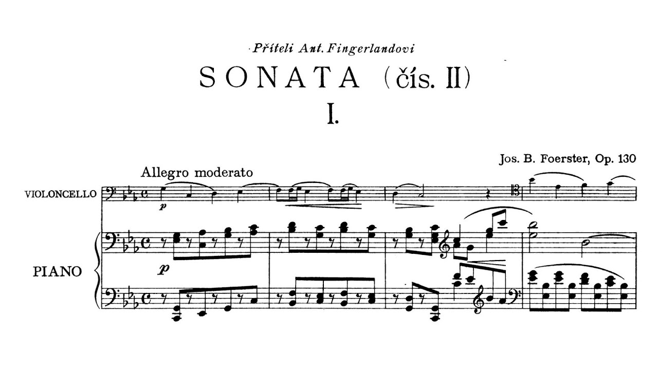 Josef Bohuslav Foerster – Cello Sonata No.2, in C minor