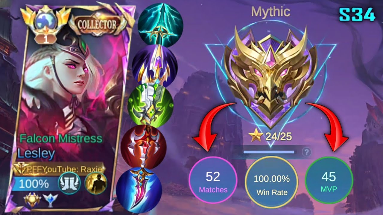 LESLEY NEW BEST BUILDS & EMBLEMS TO RANK UP FAST & EASILY!!😎 (LAST MATCH TO MYTHICAL HONOR!!) - MLBB