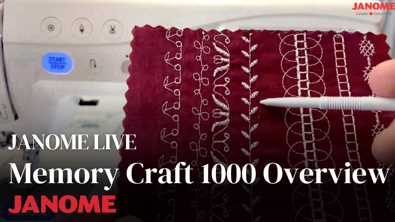 Janome Live: Обзор модели Memory Craft 1000 с Майклом Смитом