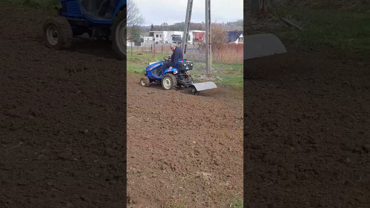 Iseki SG 173 z glebogryzarką, mit einer Pinne, with a tiller