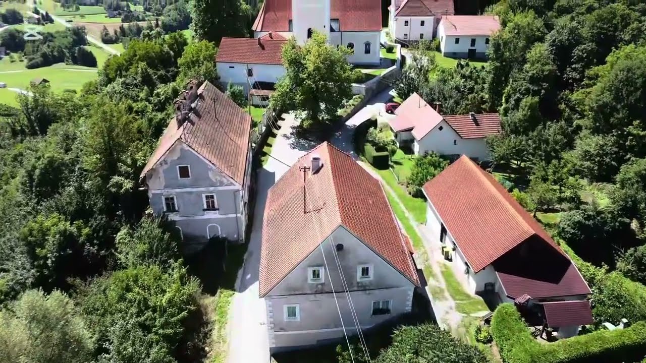 Zgodovinska stanovanjska hiša z gospodarskimi objekti v centru Pilštanja