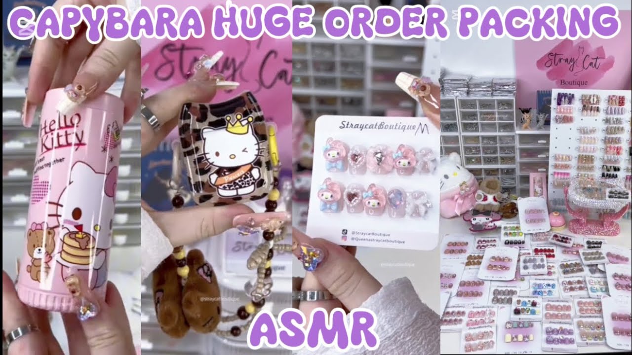 CAPYBARA HUGE ORDER PACKING 😻💅🏻(ASMR)||SMALL BUSINESS 