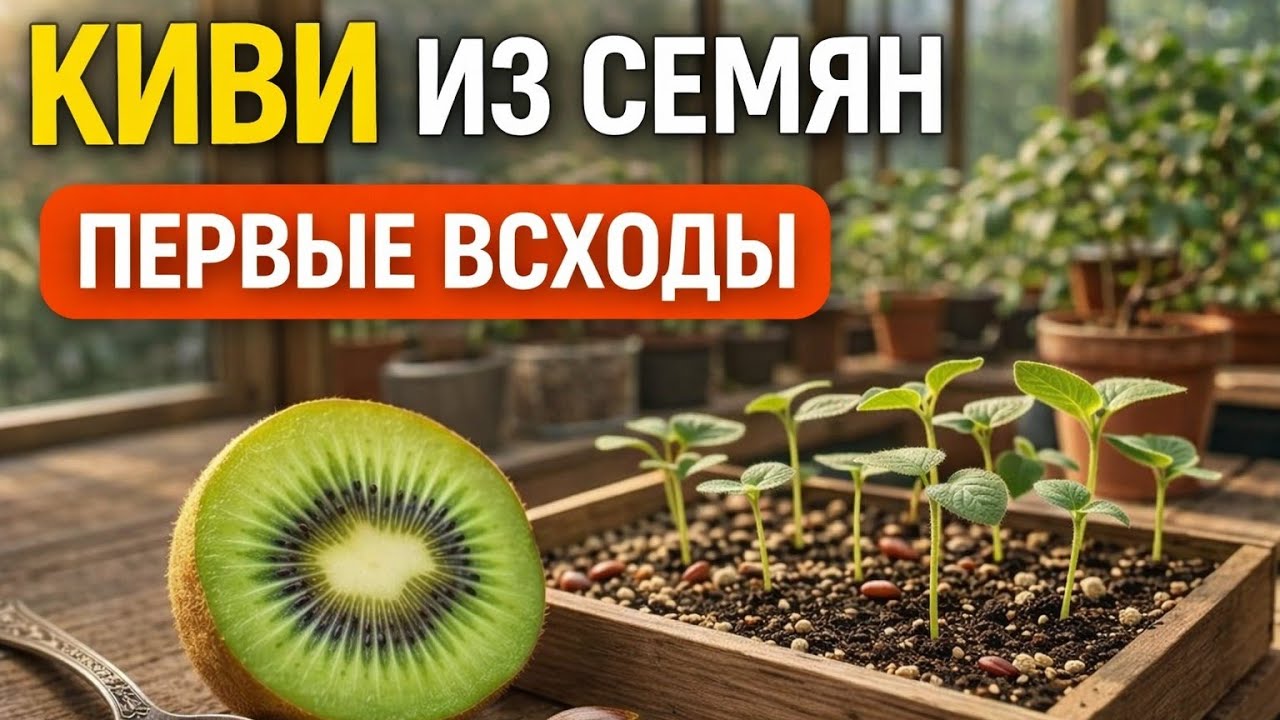 Посадил семена КИВИ из магазина — вот что выросло.