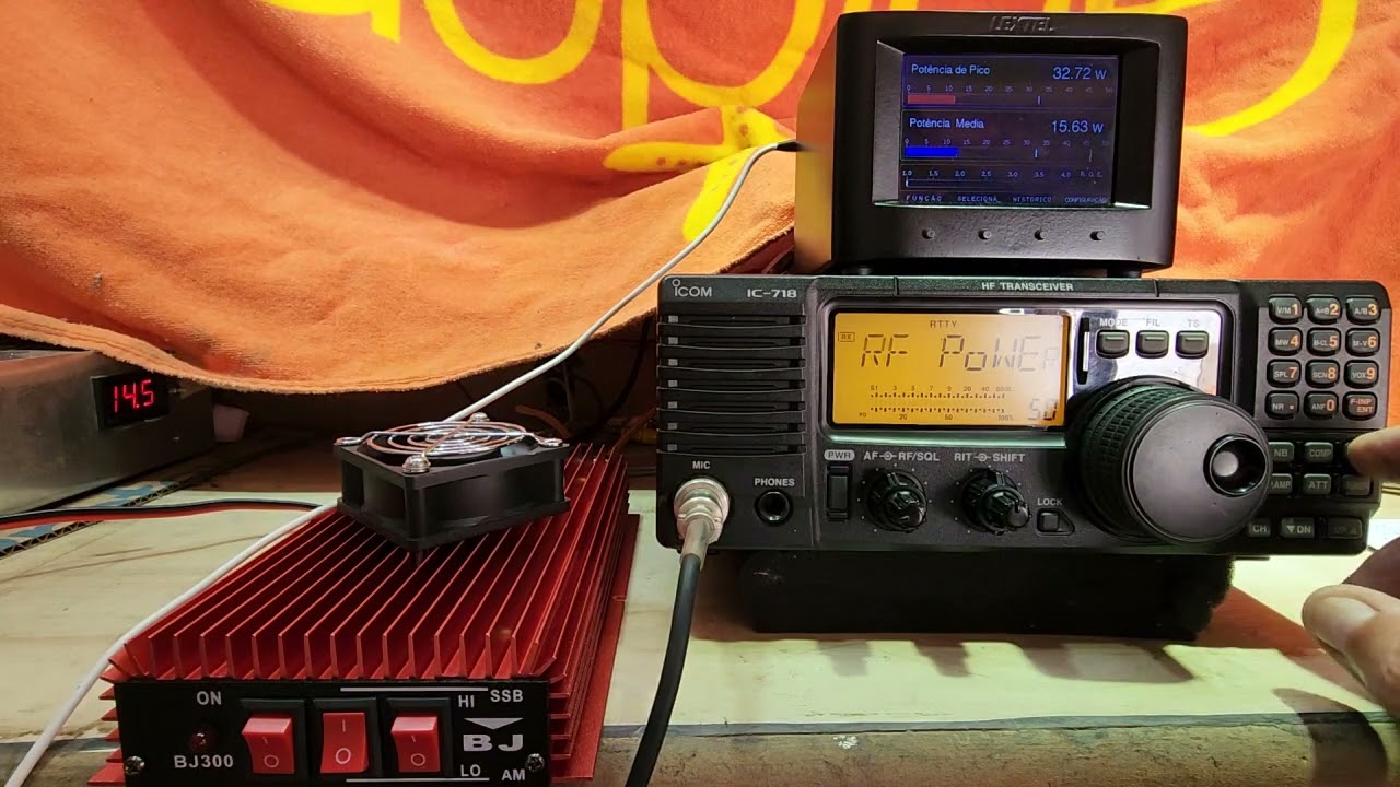 ICOM IC 718 + LINEAR BJ 300. Uma beleza. Inacreditável!!
