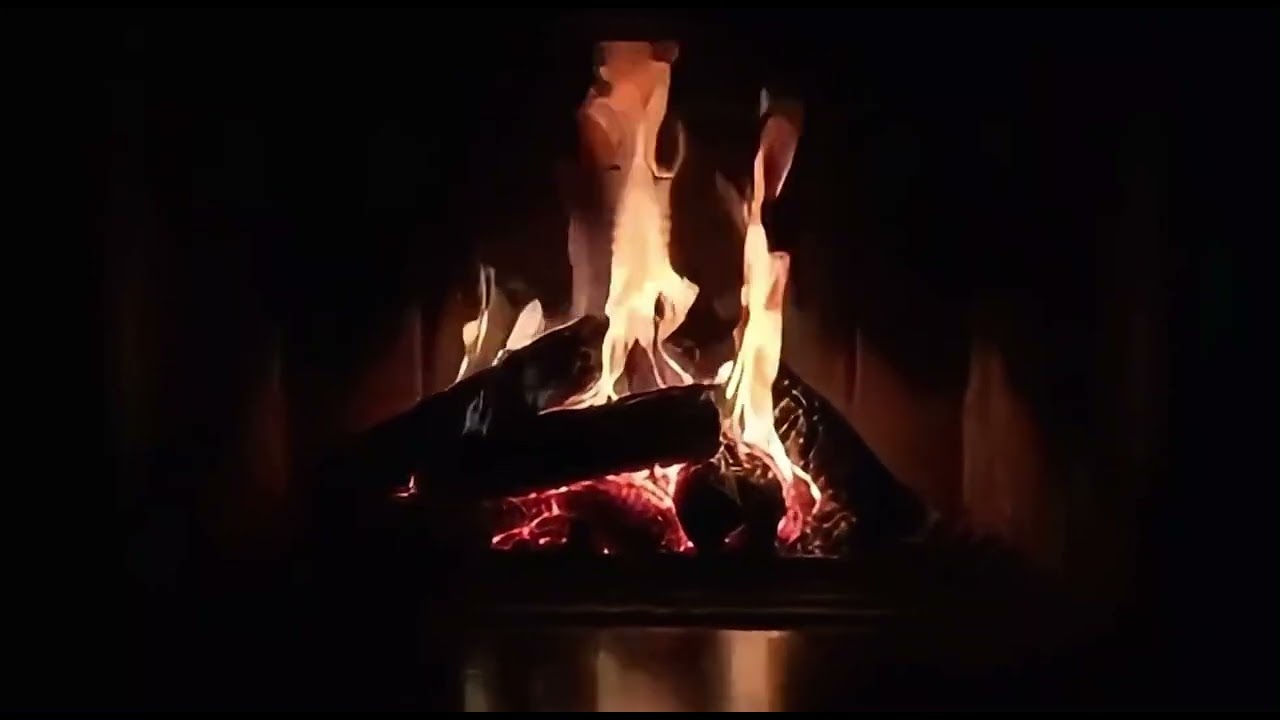 🔥 Dark Golden Fireplace Glow (5 Hours) | Deep Sleep Fire, Cozy Night Ambience