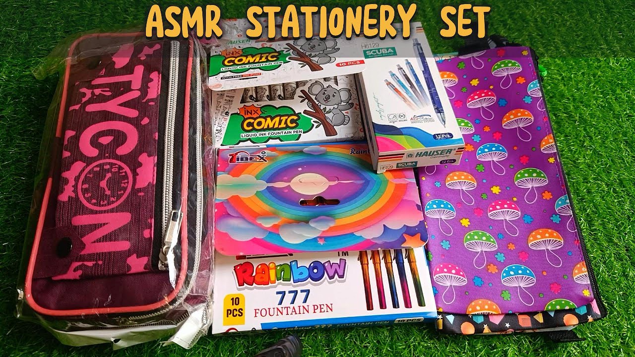 Satisfying ASMR Stationery Review ✨ #asmr #stationery #fyp #viral #long #asmrvideo #stationeryhaul