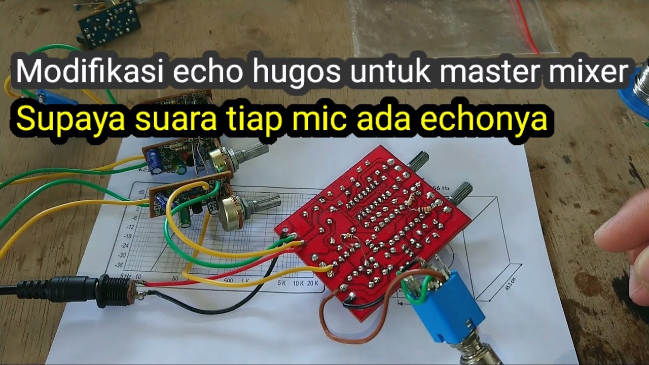 Modifikasi echo hugos HRS untuk master mixer supaya tiap mic ada echonya