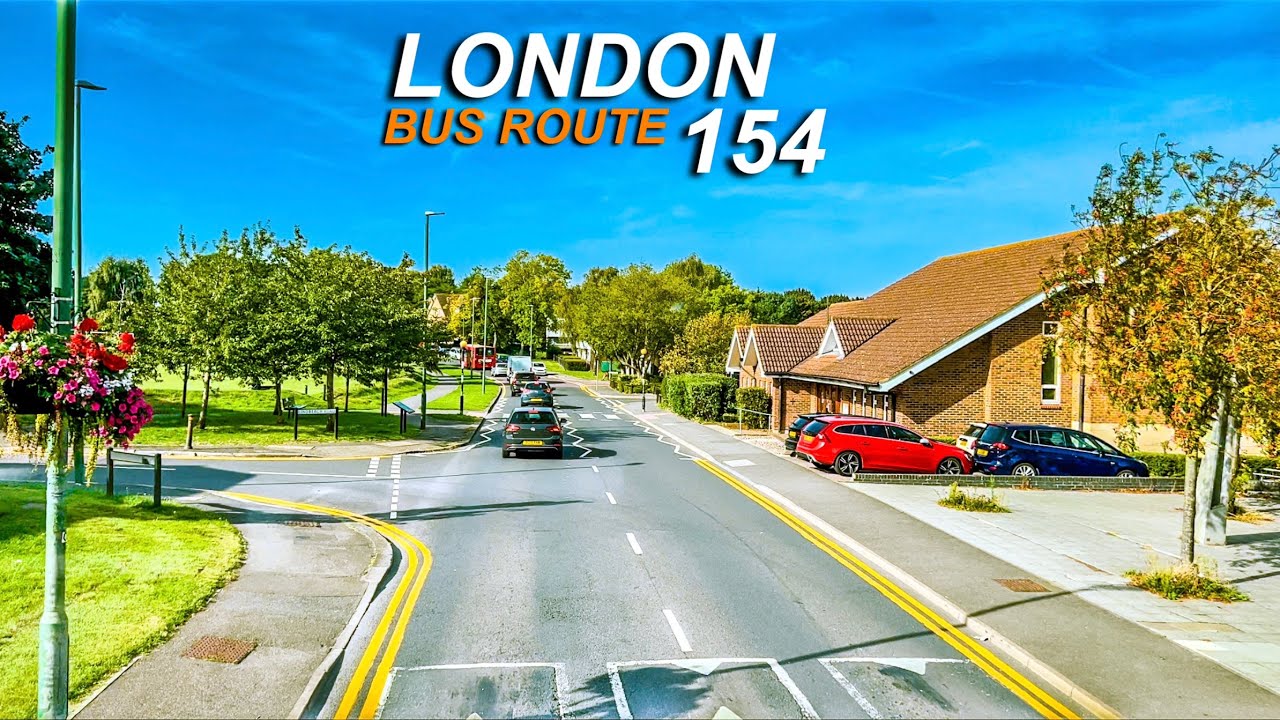 London Bus Rides 🇬🇧 Route 154 🚍 West Croydon Bus Station To Morden Station