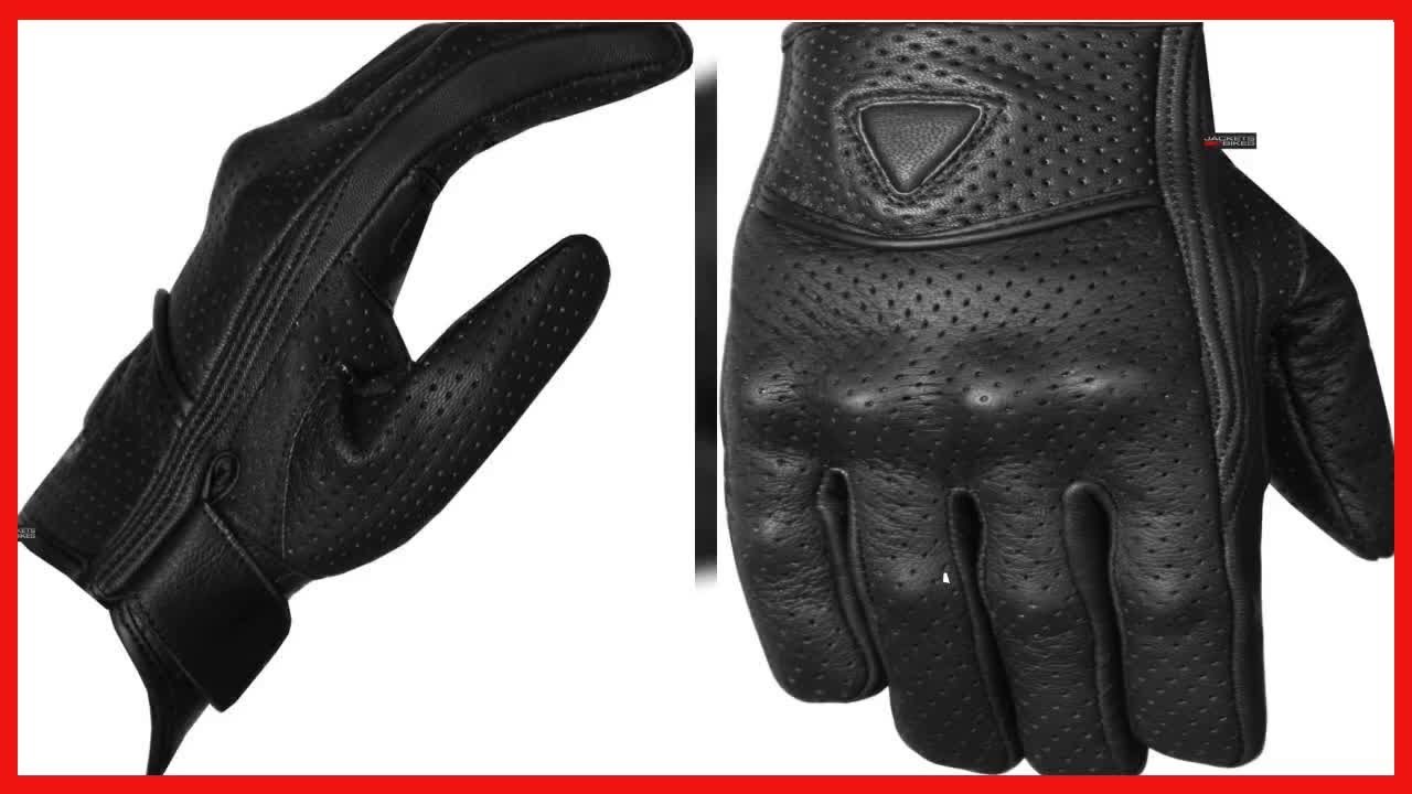 Great product -  Men's Motorcycle Gloves Premium Leather Perforated Protective Armor Knuckle