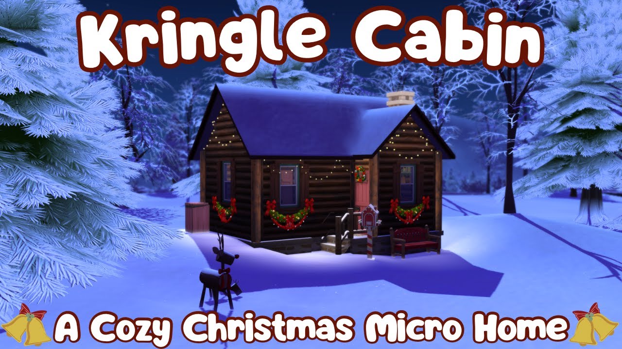Christmas Cabin  || Sims 4 ASMR Speed Build || No Mods No CC