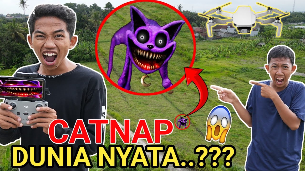 DRONE MENANGKAP NAMPAK CATNAP RAKSASA POPPY PLAYTIME ADA DIDUNIA NYATA?? | Mikael TubeHD