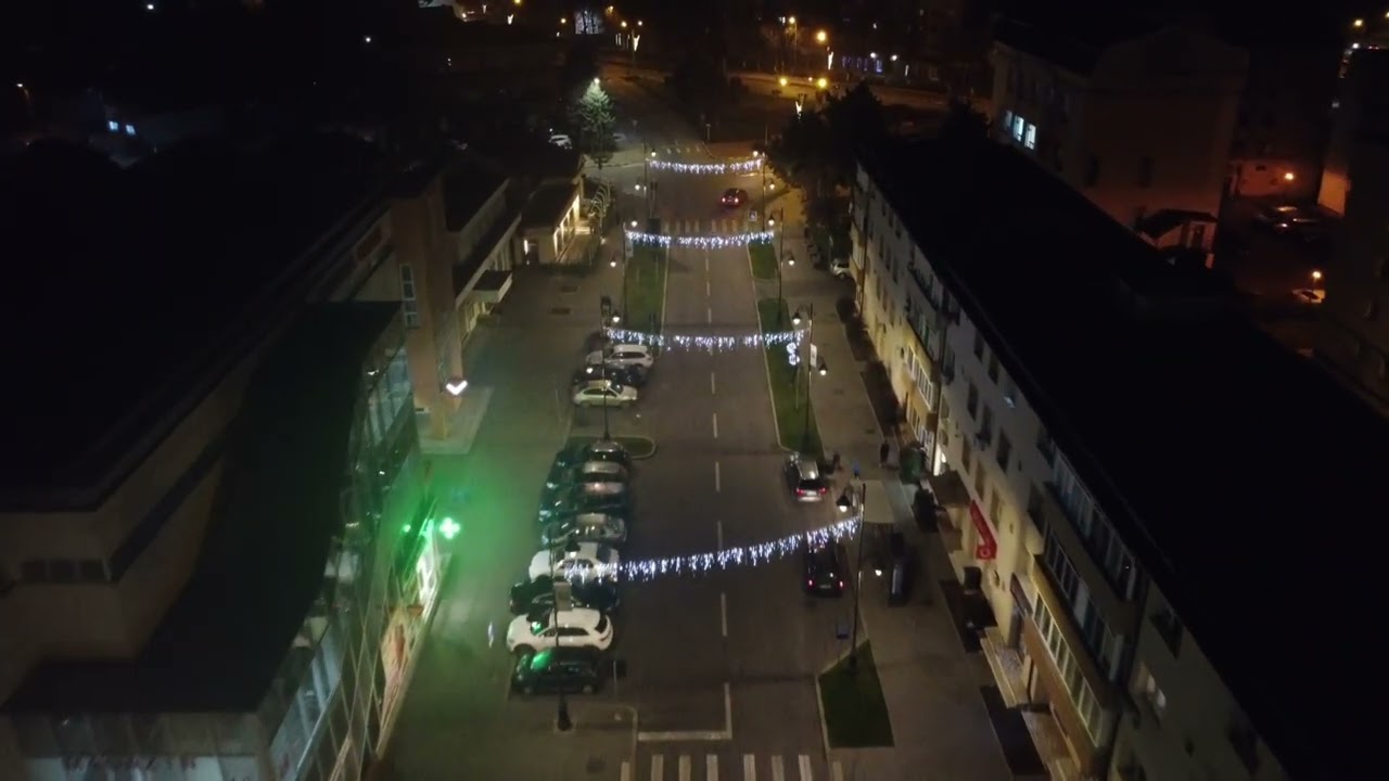 Zbor cu drona deasupra orașului Orăștie, pregătit de Crăciun 