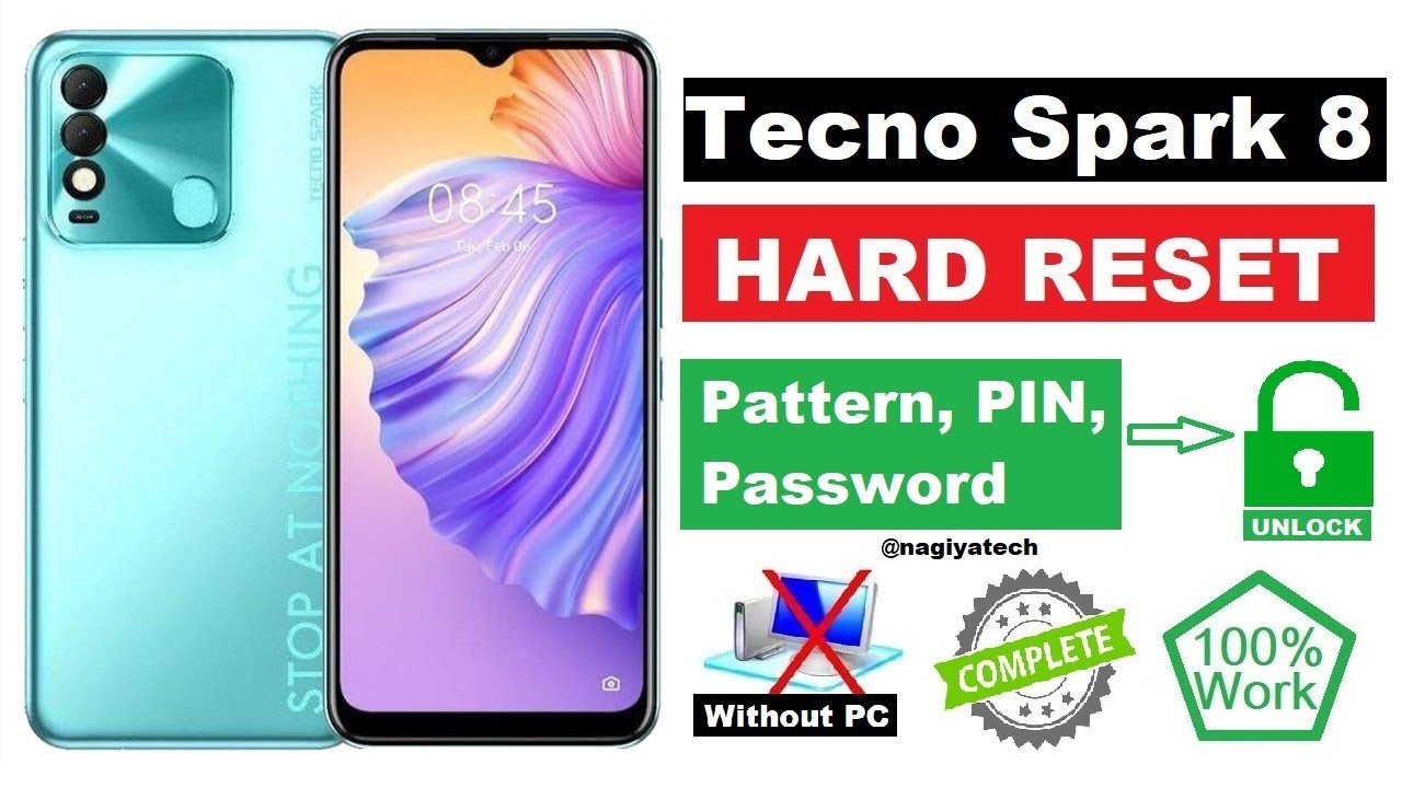 Tecno Spark 8 Hard Reset | Tecno KG6, KG6k | Format | Wipe All Data | Without PC | Nagiya Tech |