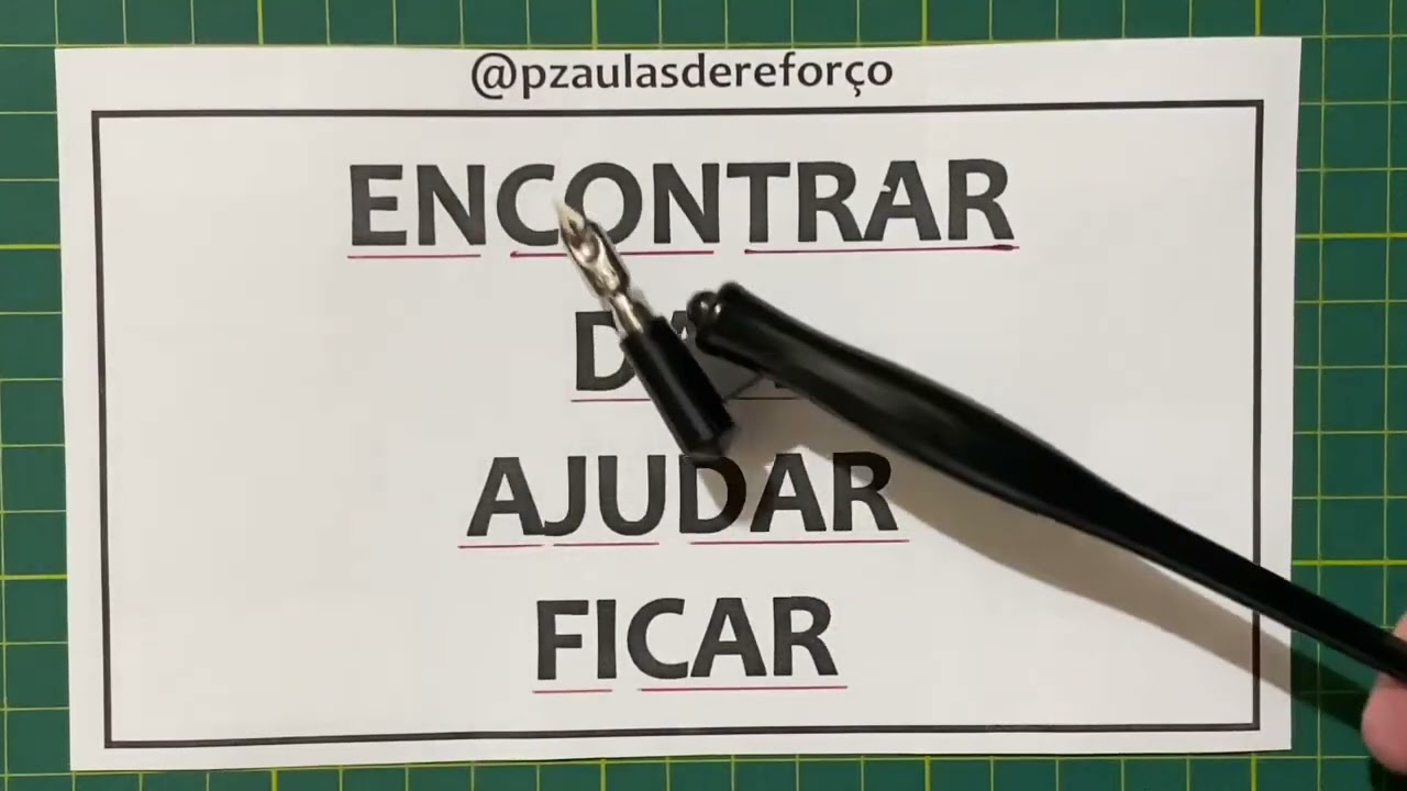 VAMOS LER AGORA OS VERBOS: ENCONTRAR, DAR, AJUDAR & FICAR.