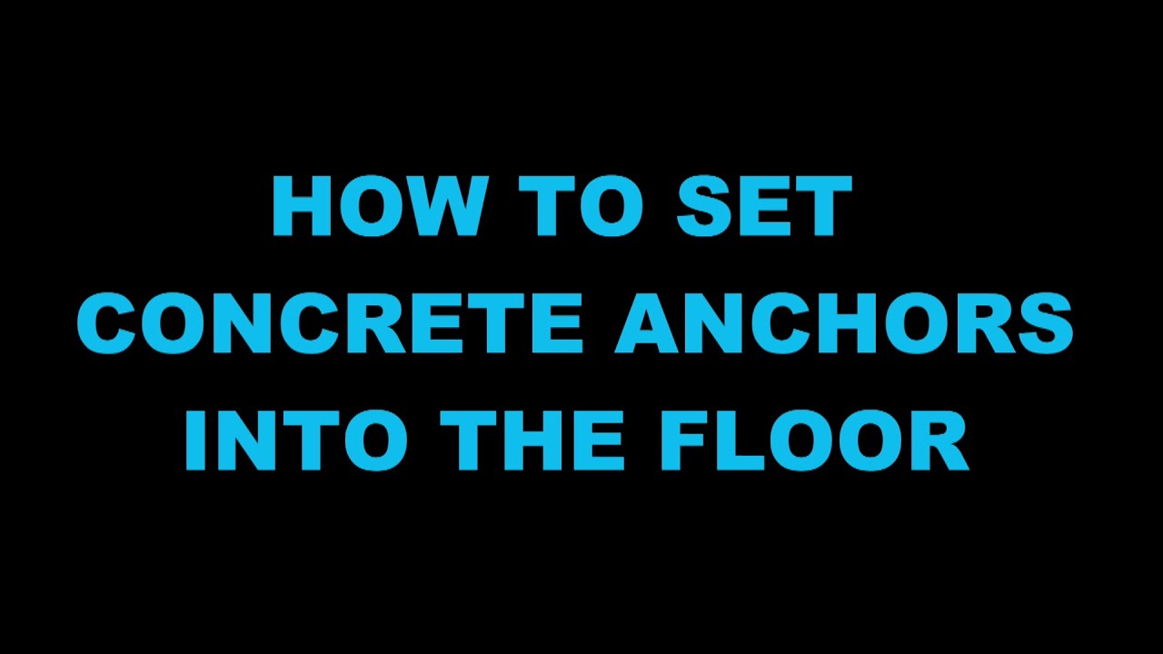 How To Set Concrete Drop In Anchors Into The Floor - QSV#3
