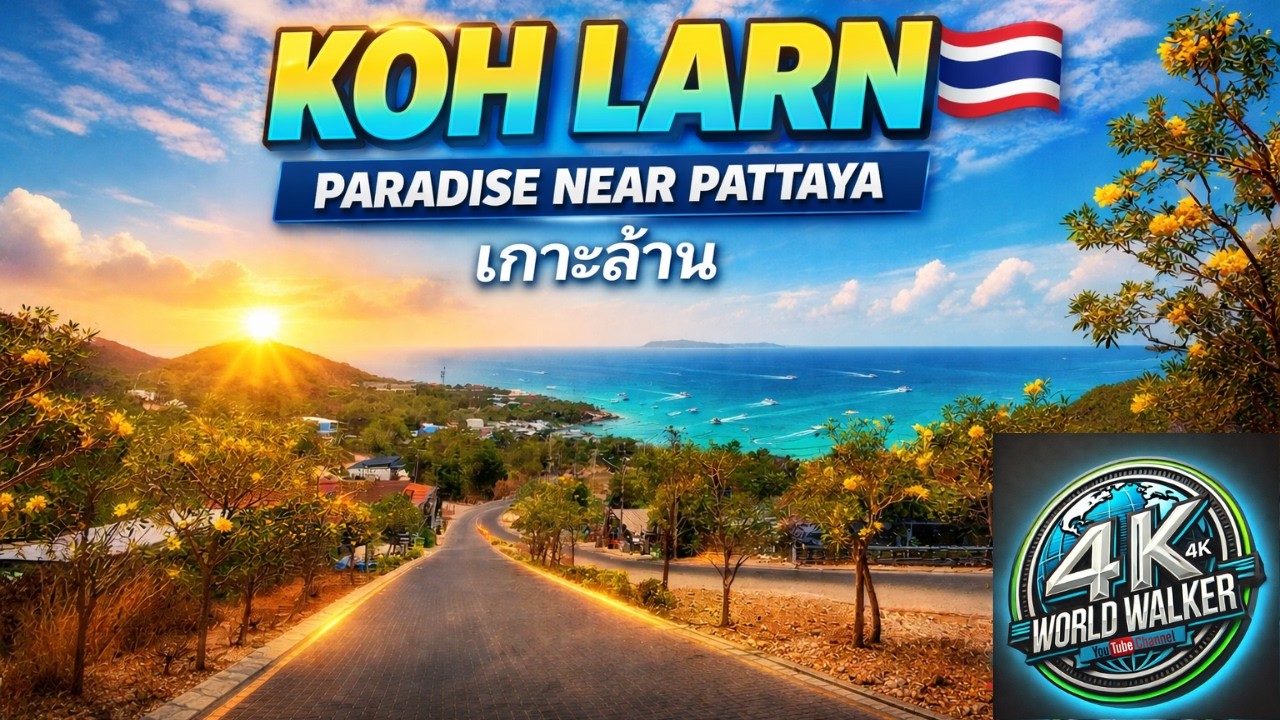 KOH LARN 🇹🇭 Paradise Island Near Pattaya | 4K World Walker