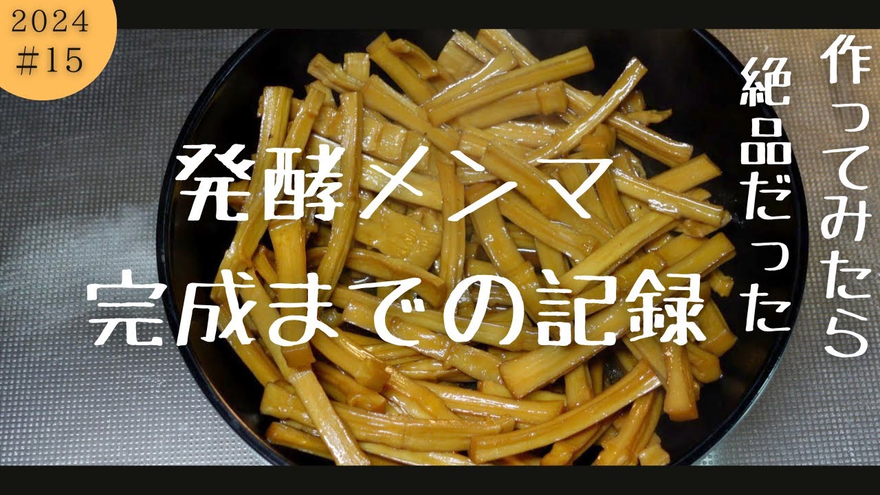 【孟宗竹】【発酵メンマ作り】2024年6月　初の発酵メンマ作りに挑戦。完成までおよそ一ヶ月の記録