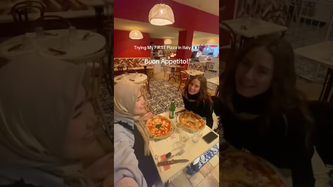 First Italian pizza is a must! 🍕✨ #Italy #italianpizza  #travelitaly #travelideas #travelshorts