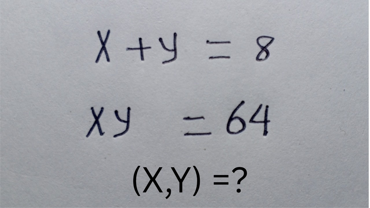 SOLVE FOR (X,Y) IN THIS NICE EQUASTIONS | HARVARD UNIVERSITY  TEST | SOLVE THIS IQ TEST