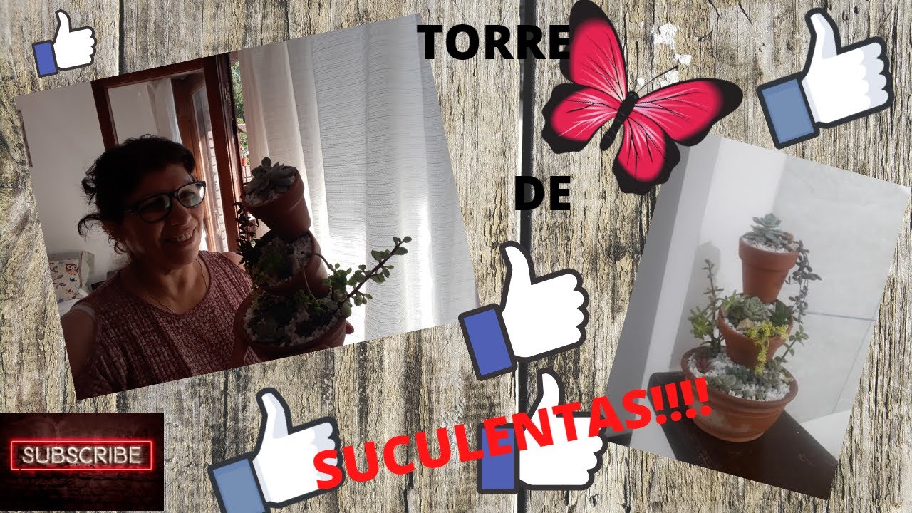 TORRE DE MACETAS  CON SUCULENTAS!!!