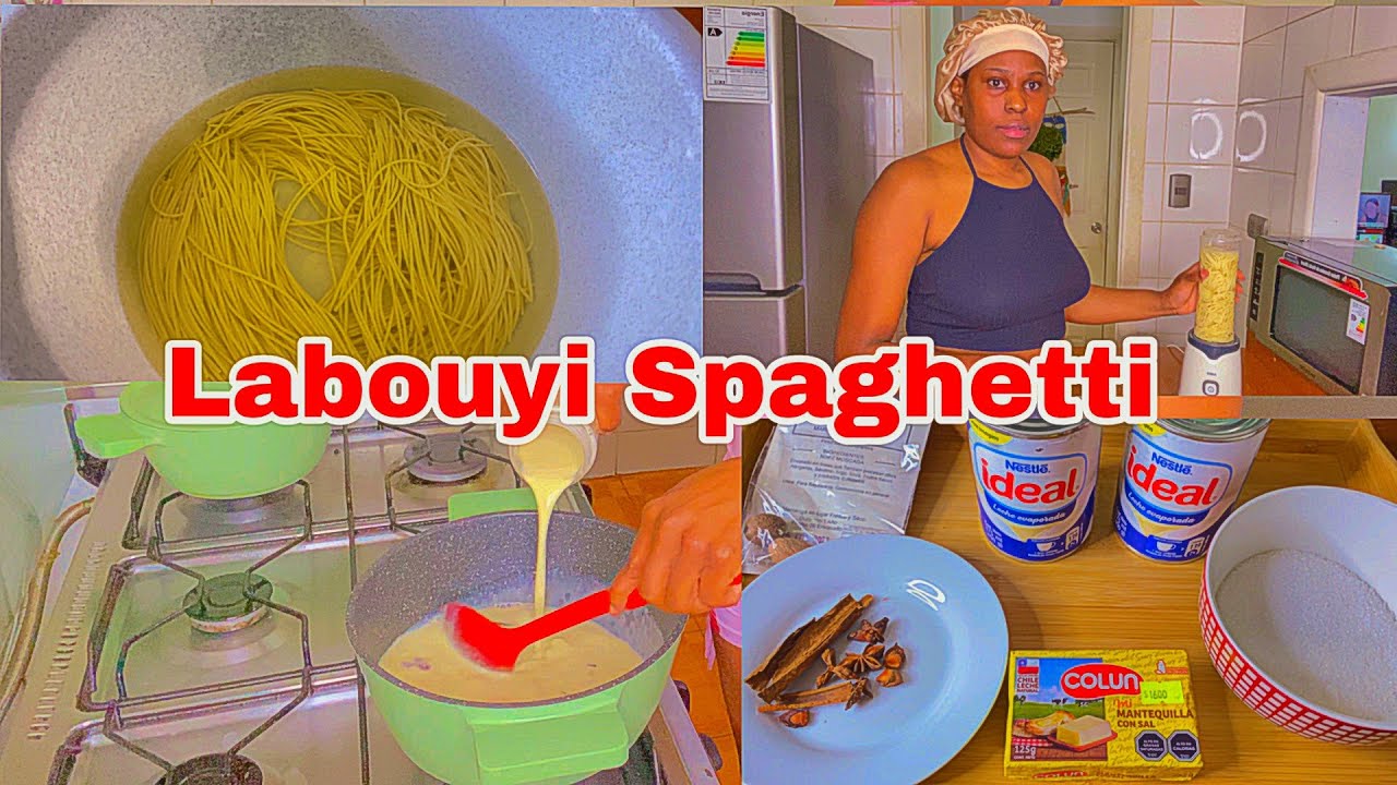 MEN KÒMAN MWEN FÈ YON BON TI LABOUYI SPAGHETTI POU Bae🍝Wa GOU POW#cookingvideo #mikaben