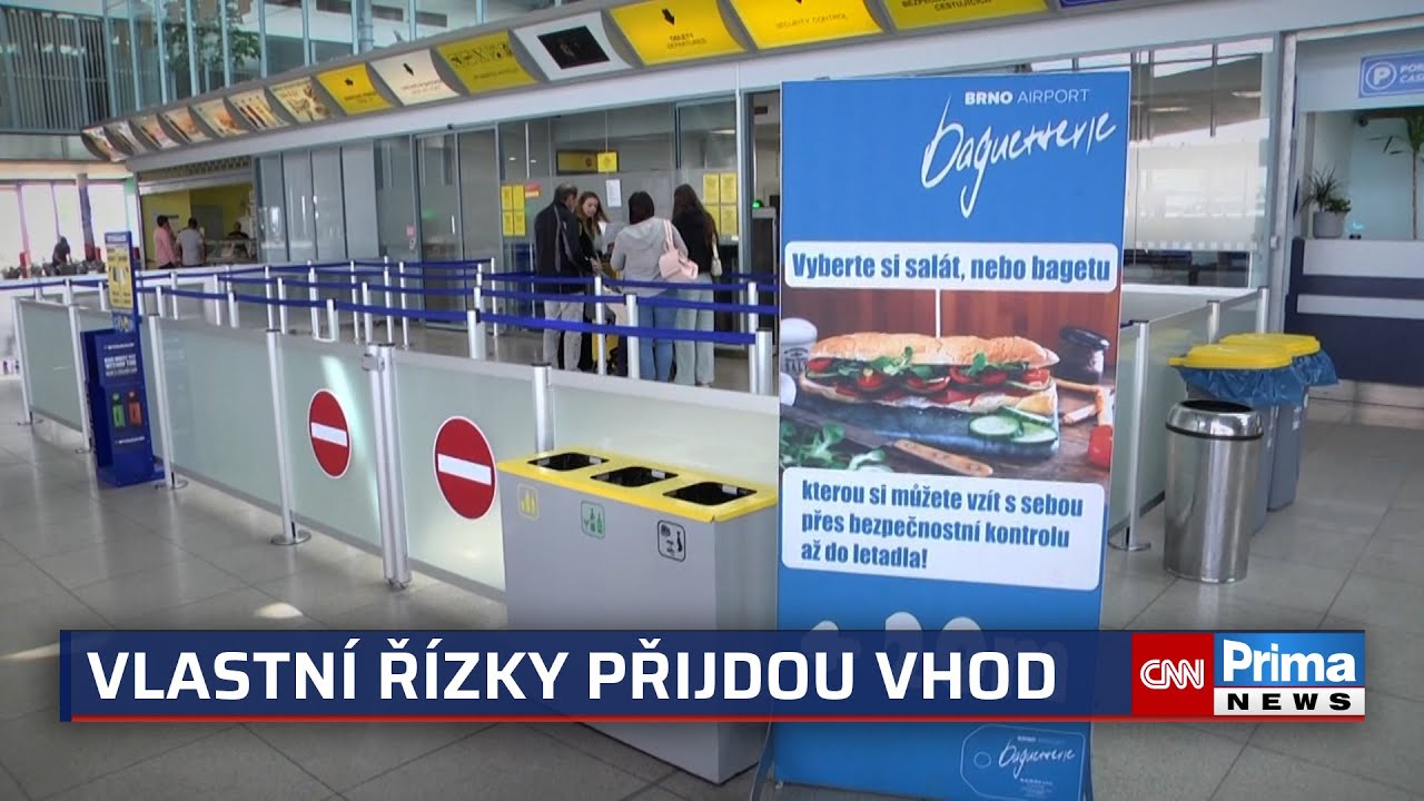 Občerstvení na letišti v Brně? Bída, stěžují si pasažéři. Jídlo si na cestu přibalte, radí