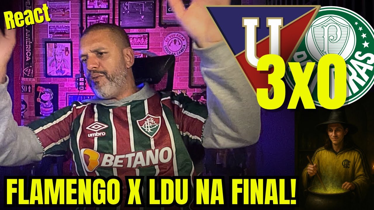 React melhores momentos LDU 3x0 Palmeiras | ZURUBU tá comemorando isso com certeza!