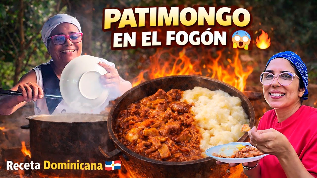 😱 PATIMONGO EN EL FOGON CON PURÉ DE YUCA 🔥 | Receta Dominicana Tradicional
