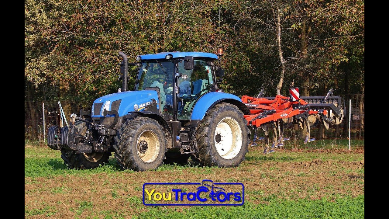 New Holland t6-175 e Coltivatore Kuhn Cultimer L 300 - Prove in campo minima lavorazione