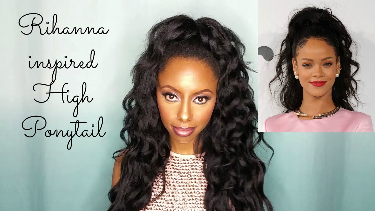 Rihanna inspired wavy high ponytail  || feat Krshairgroup.com