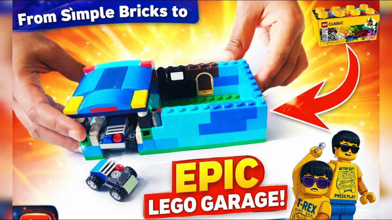 LEGO Garage Build! 🚗 Secret Car Parking Inside #LEGO #LEGOClassic#10696  #MiniGarage #CreativeMom