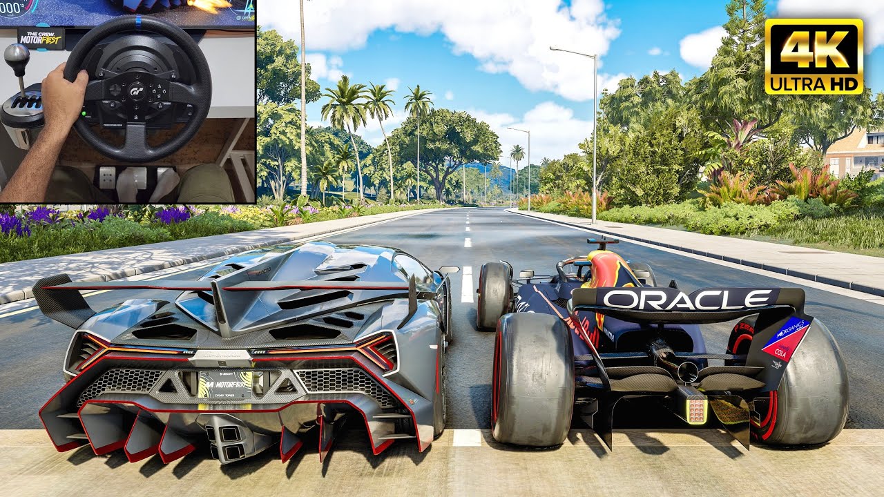 Lamborghini Veneno & Red Bull F1 RB18 | The Crew Motorfest | Thrustmaster T300RS gameplay