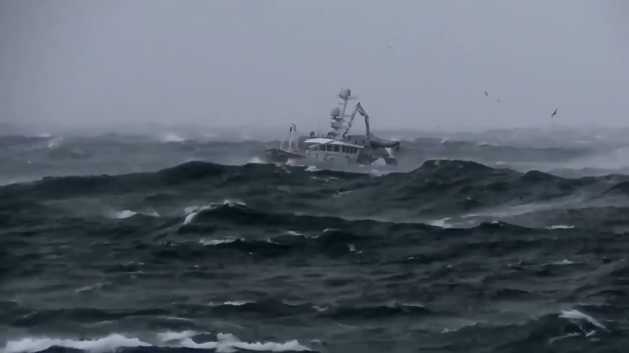 Wild sea at Peterhead during Storm Eowyn