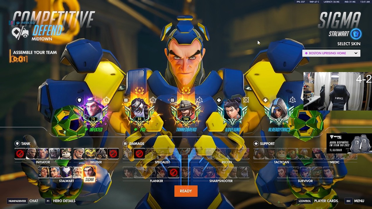 21K урона! TL Заражённая Сигма, геймплей Overwatch, 1 сезон, топ-500