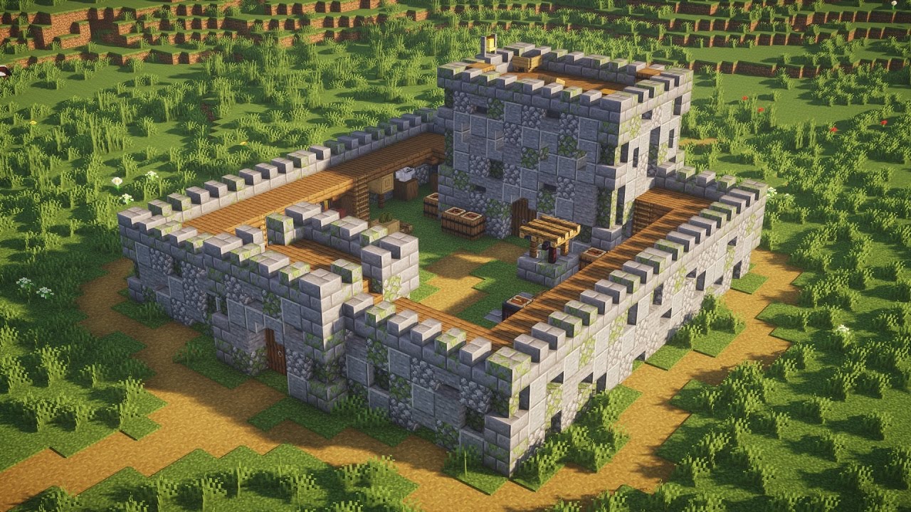 【Minecraft】小さな砦の作り方/How to build a small fort