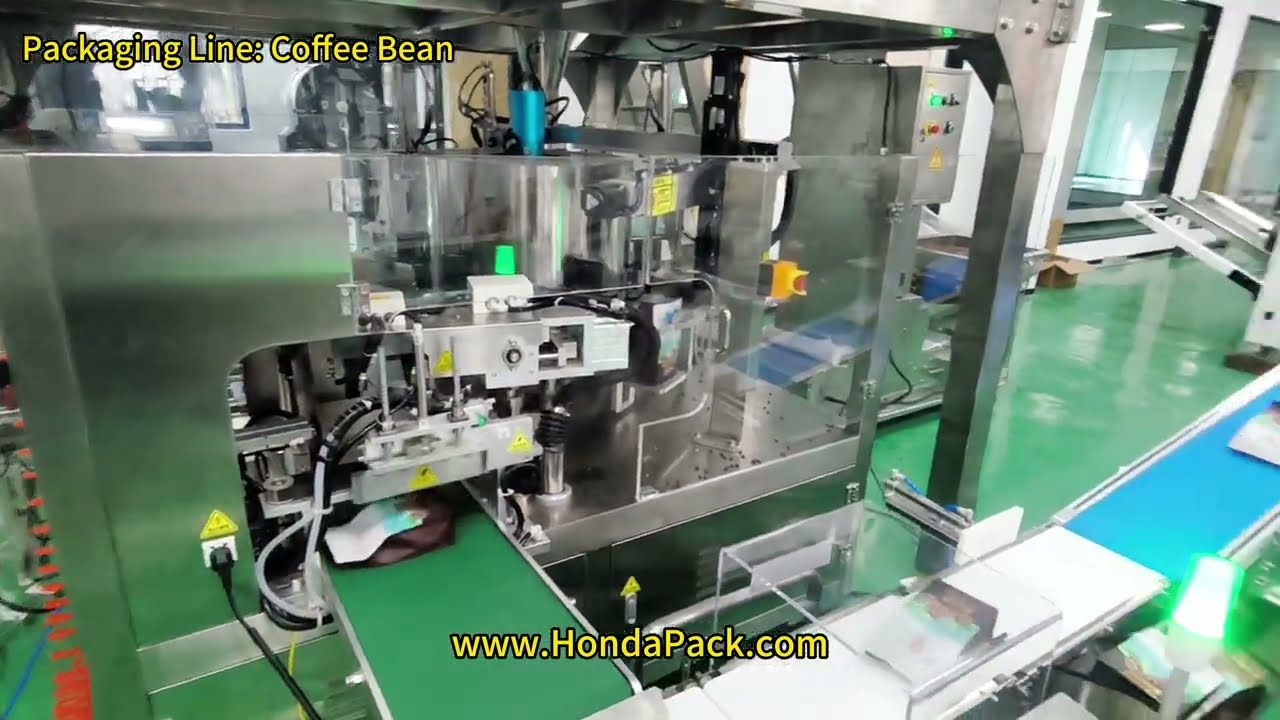 Coffee Bean Stand-Up Pouch and Carton Packing Machine Line