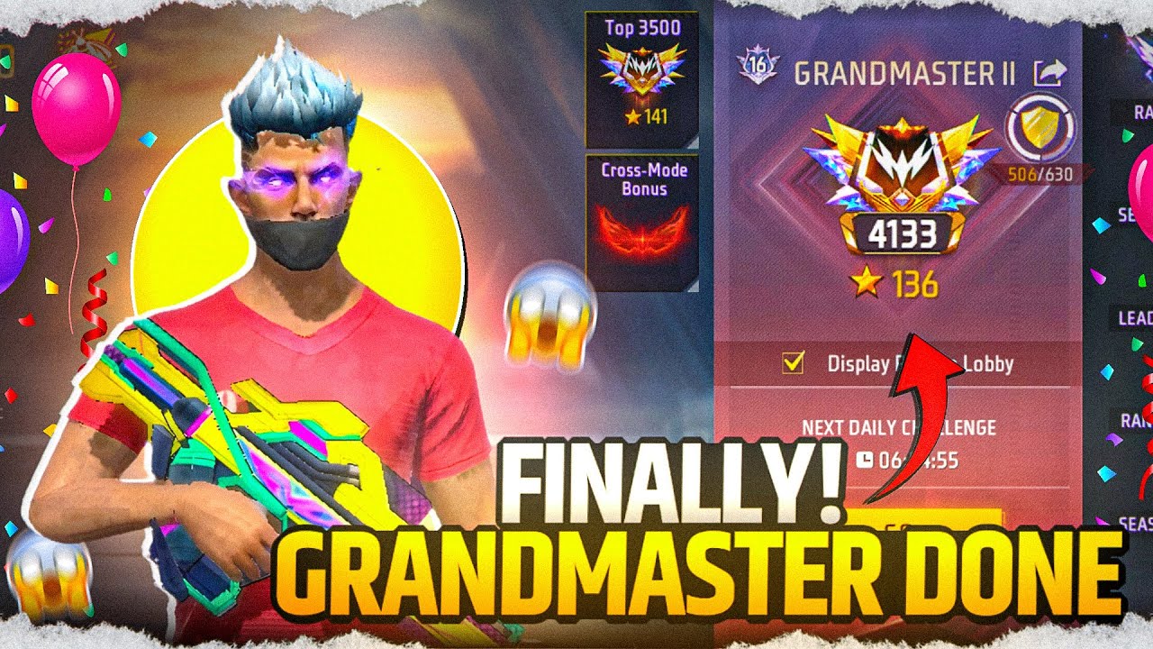 Finally Grandmaster Complete ✅Cs Rank Region Pushing | Season 30 #freefire