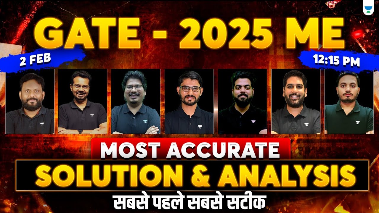 GATE 2025 LIVE Paper Discussion & Solutions | Mechanical Engineering | Expert Analysis