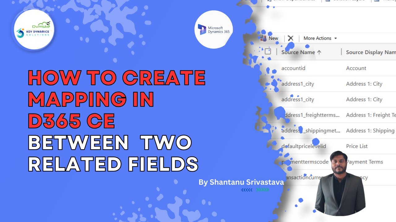 How to create mapping in D365 CE between Two Related Fields .
